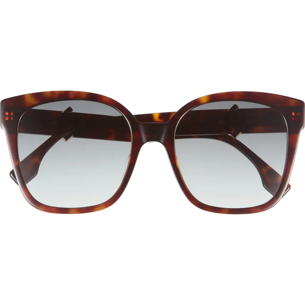 FF Diamonds 55mm Gradient Square Sunglasses by Fendi