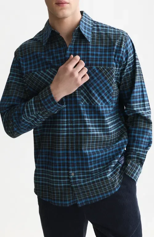 Relaxed Fit Checked Flannel Shirt by Scotch & Soda