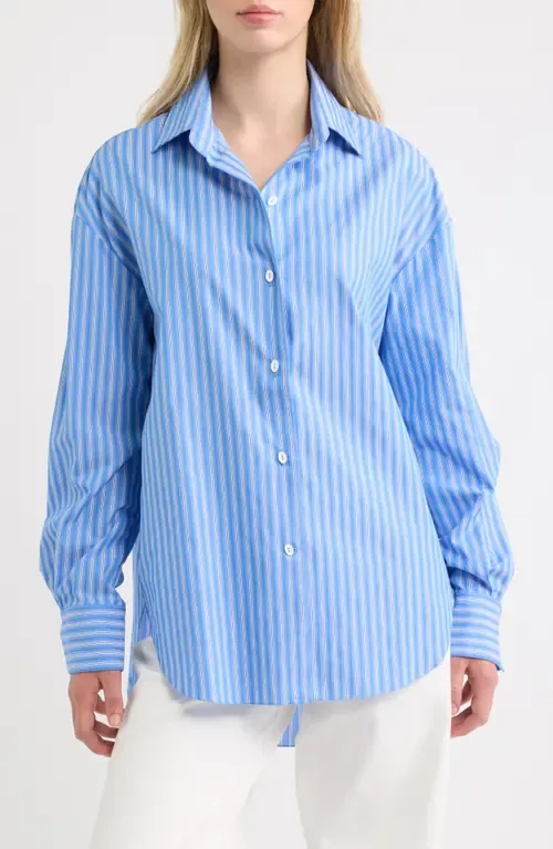 En Vau Oversized Striped Cotton Shirt