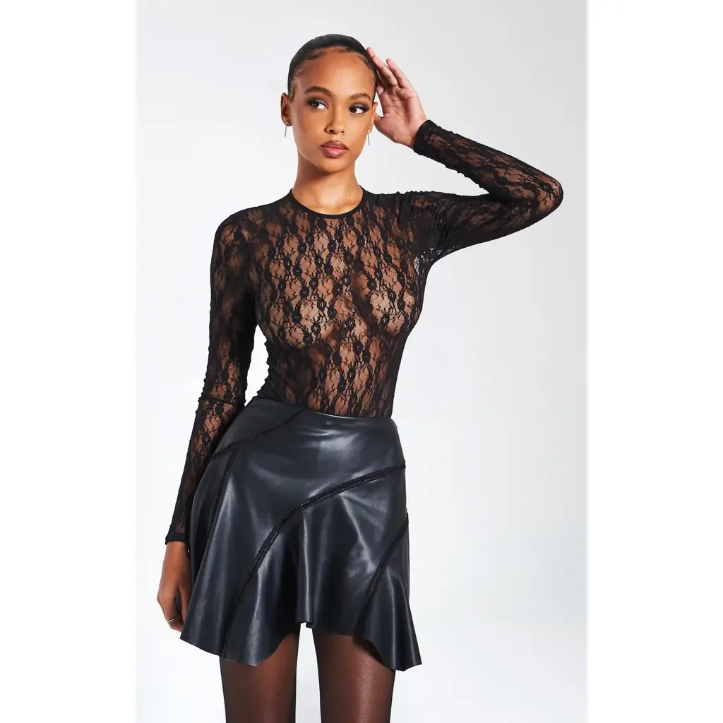 Maisie Lace Long Sleeve Bodysuit by Miss Circle