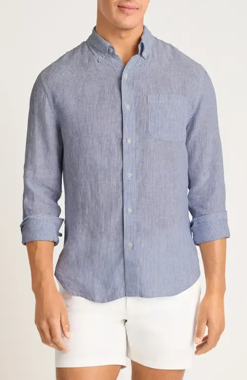 Everyday Slim Fit Striped Linen Shirt by Bonobos