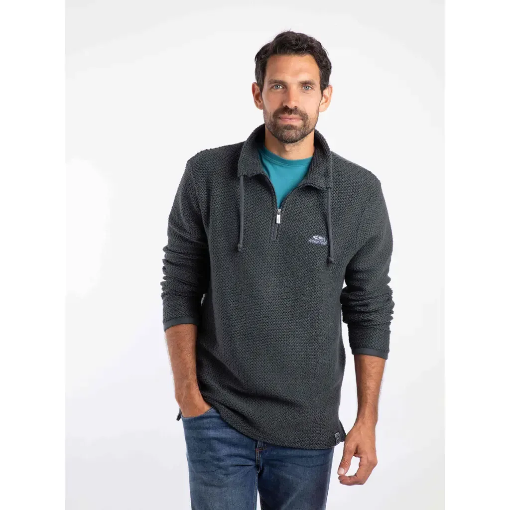Cruiser 1/4 Zip Macaroni Sweatshirt by Weird Fish