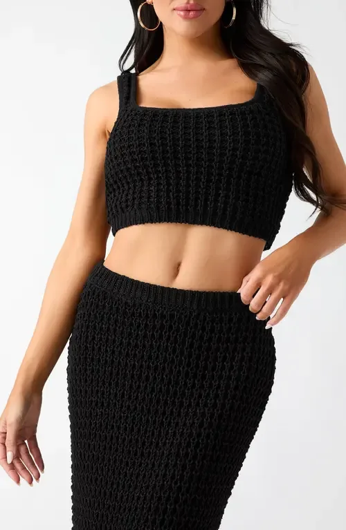 Remi Square Neck Cropped Sweater Tank by GUESS