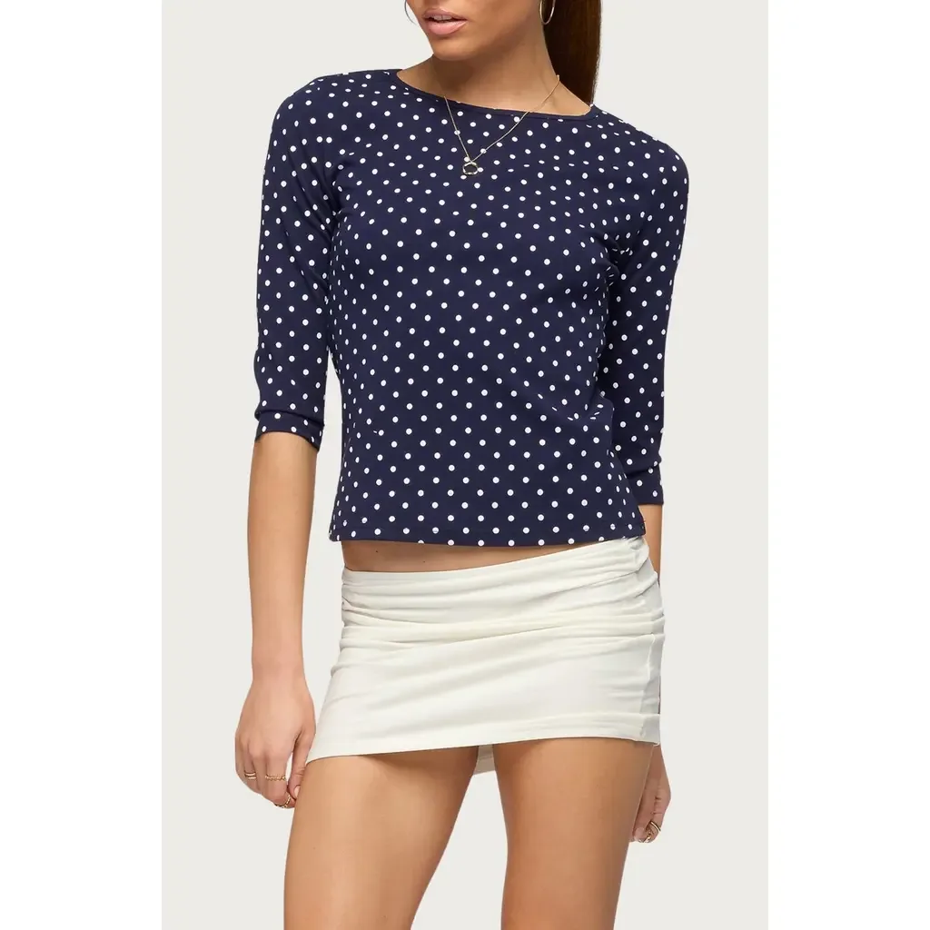 Lela Polka Dot T-Shirt by EDIKTED