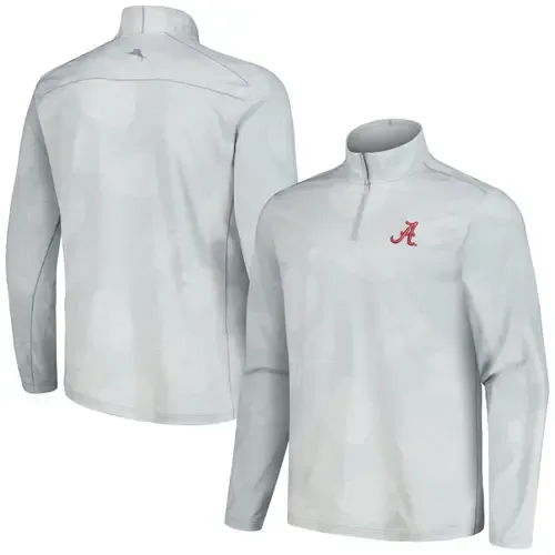 Tommy Bahama Gray Alabama Crimson Tide Delray Frond IslandZone Half-Zip Jacket by Tommy Bahama