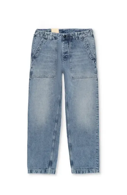 Vietnam Inspired Bleach Wash Denim Pants by Fortela