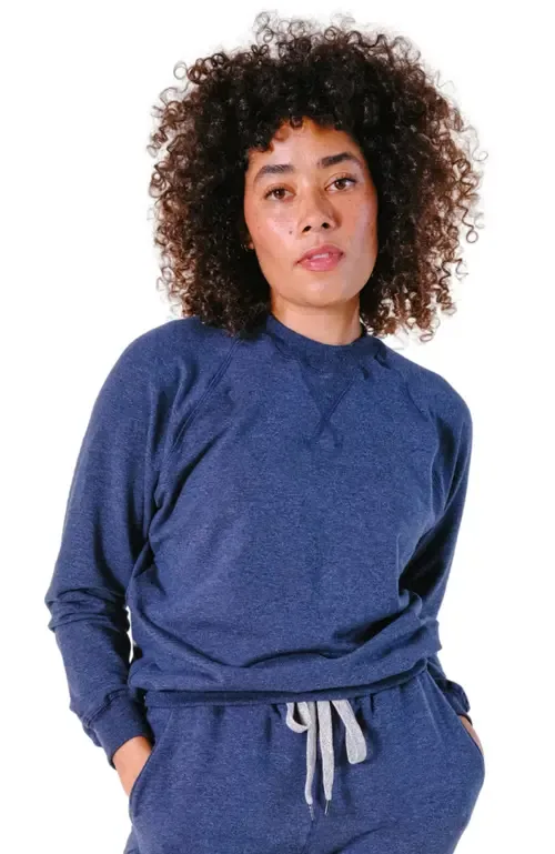 Agnes Raglan Organic Cotton + Tencel Sweatshirt by POPLINEN