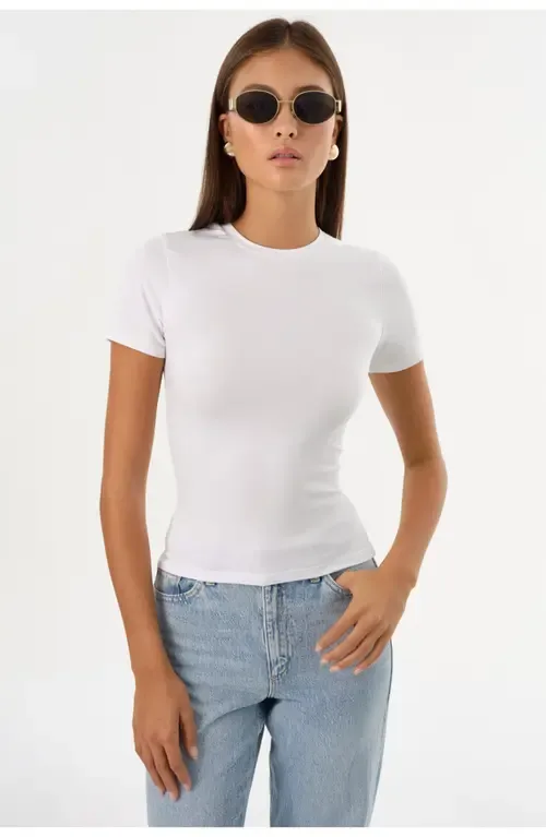 Moa Jersey Crew Neck Tee by LAMARQUE