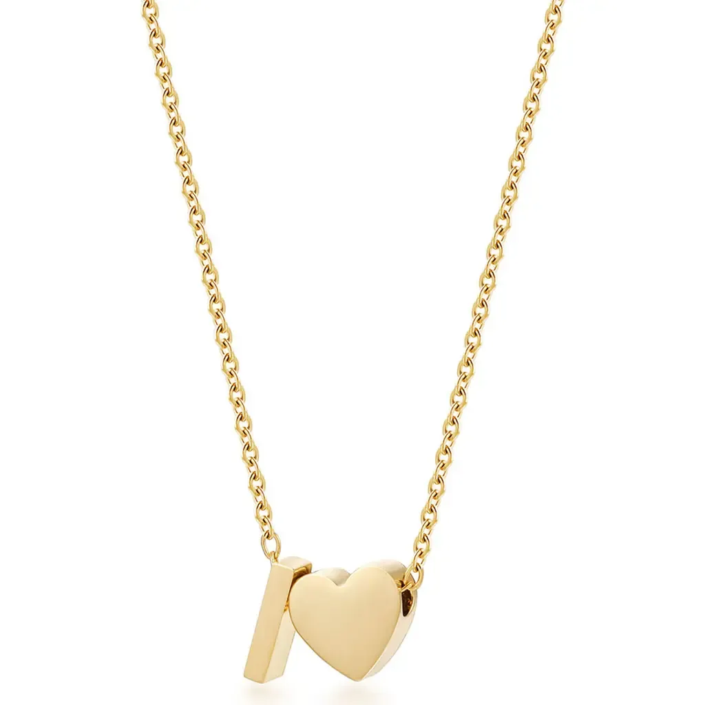 Initial Heart Pendant Necklace by Jane Basch Designs