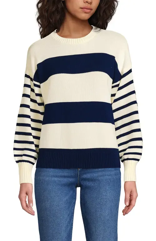 Drifter Jersey Crewneck Sweater by Lands' End