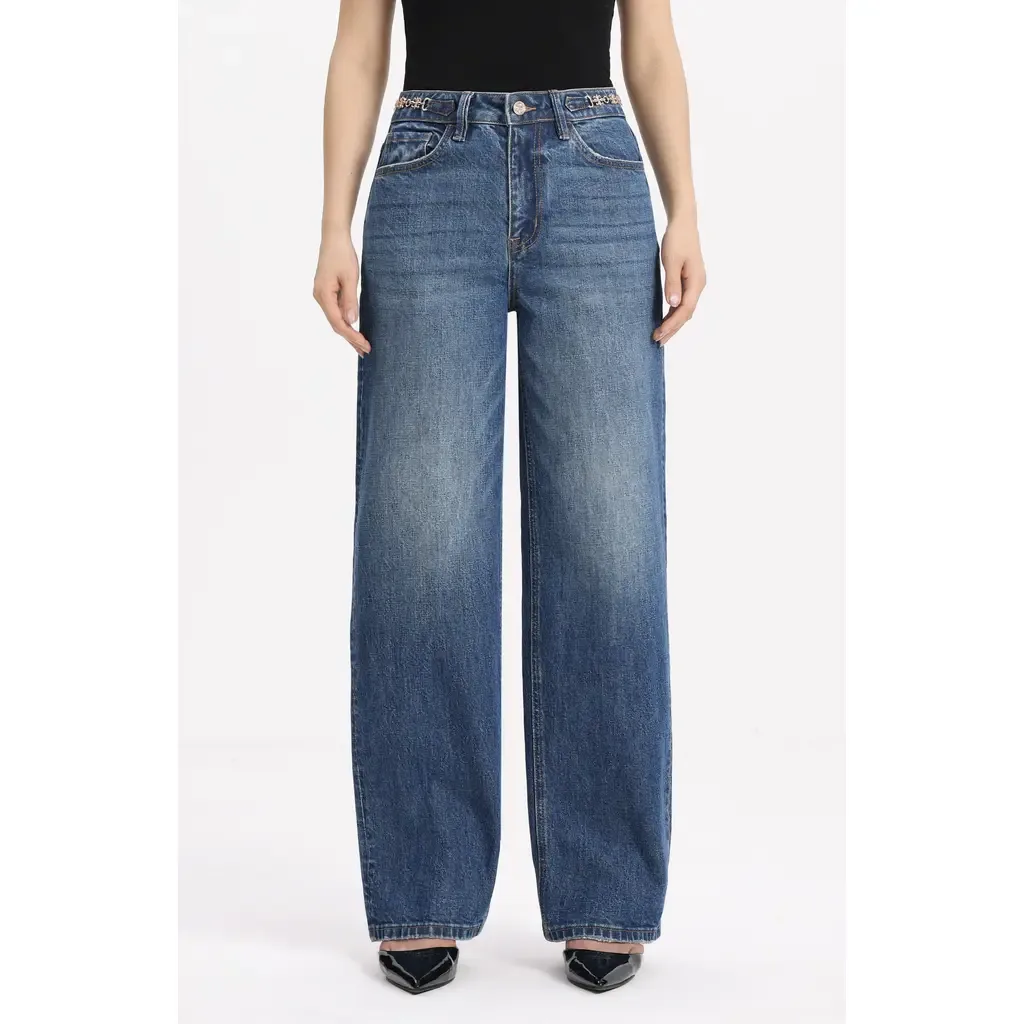 High Waist Straight Leg Jeans by Bayeas