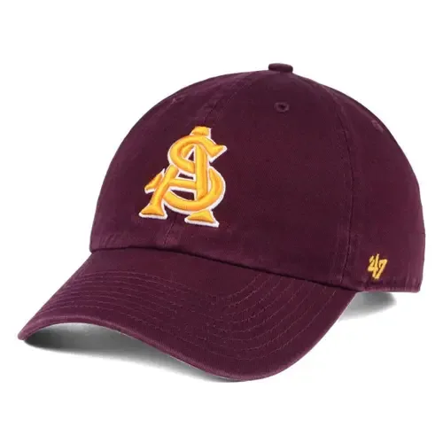 '47 Maroon Arizona State Sun Devils Clean Up Adjustable Hat by '47