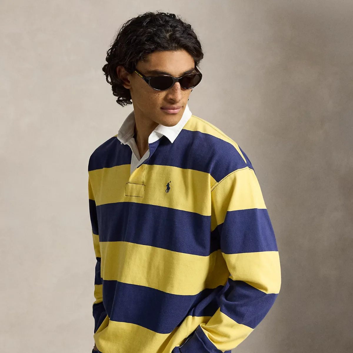 Big Fit Striped Jersey Rugby Shirt