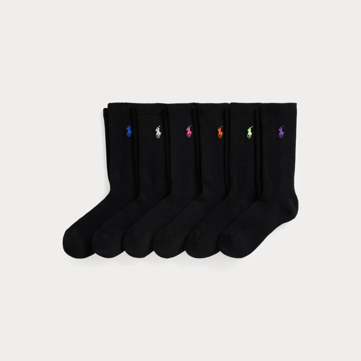 Embroidered Pony Crew Sock 6-Pack by Polo Ralph Lauren