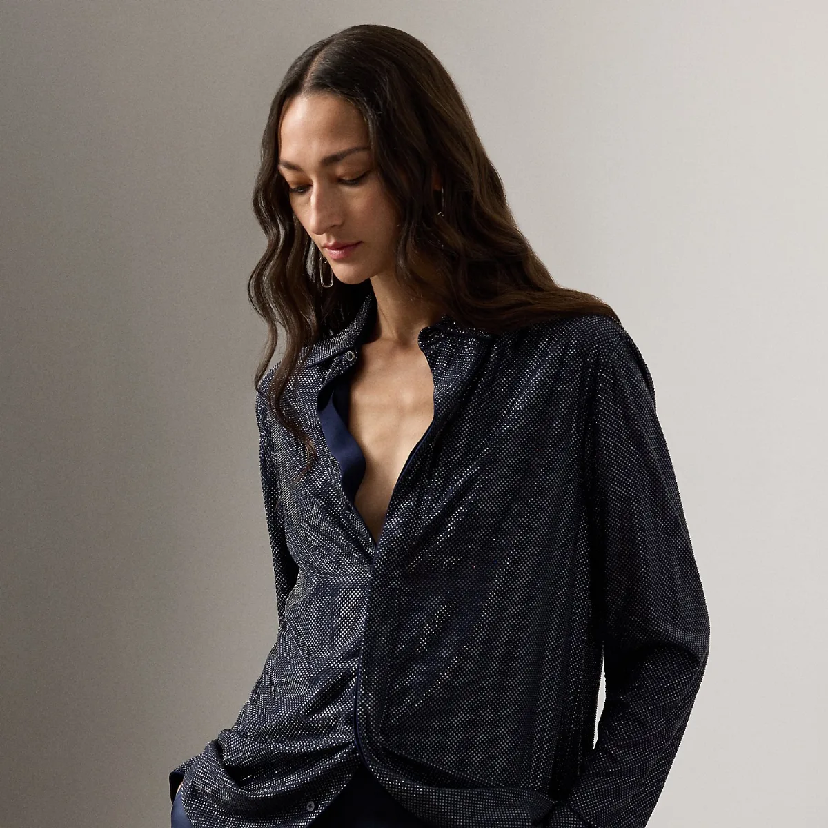 Adrien Relaxed Fit Embellished Shirt by Ralph Lauren Collection