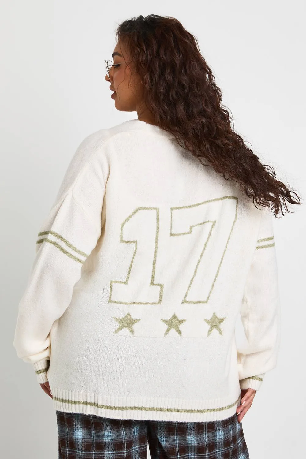 Oversized Knitted Boyfriend Cardigan by boohoo