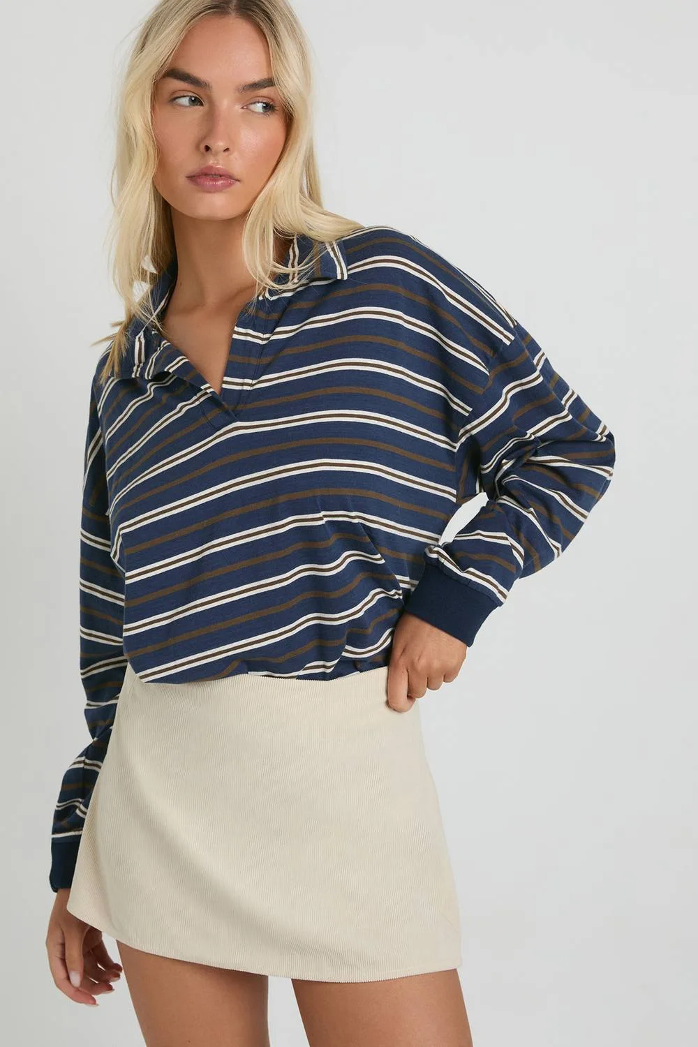 Cord Mini A-Line Skirt by boohoo