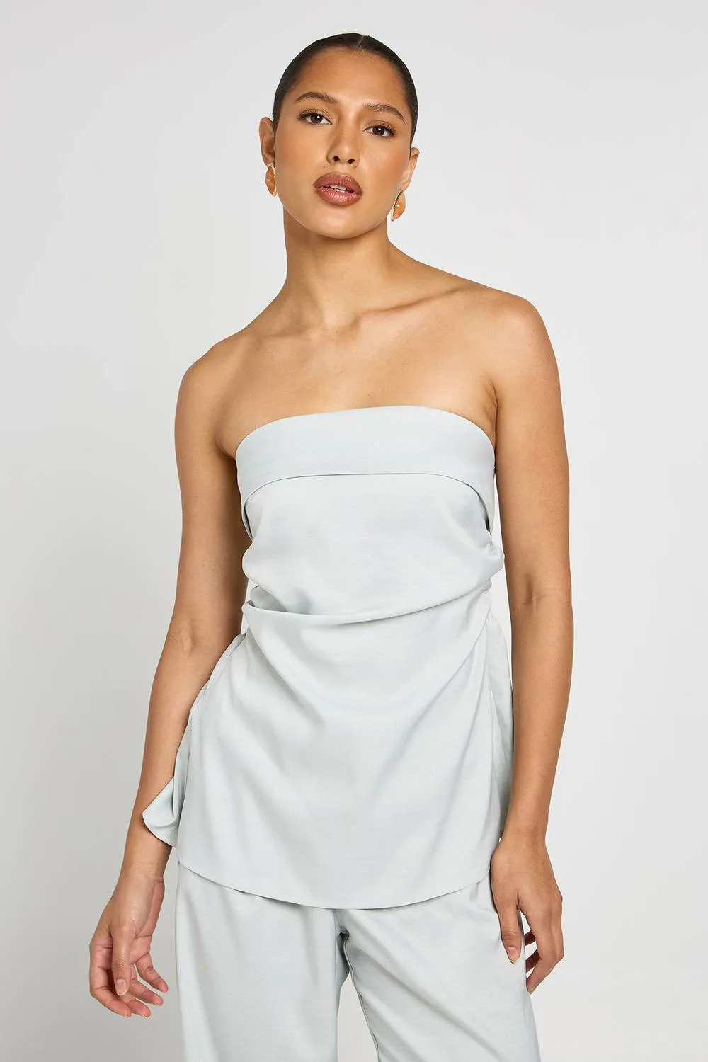 Bandeau Elasticated Back Top by boohoo
