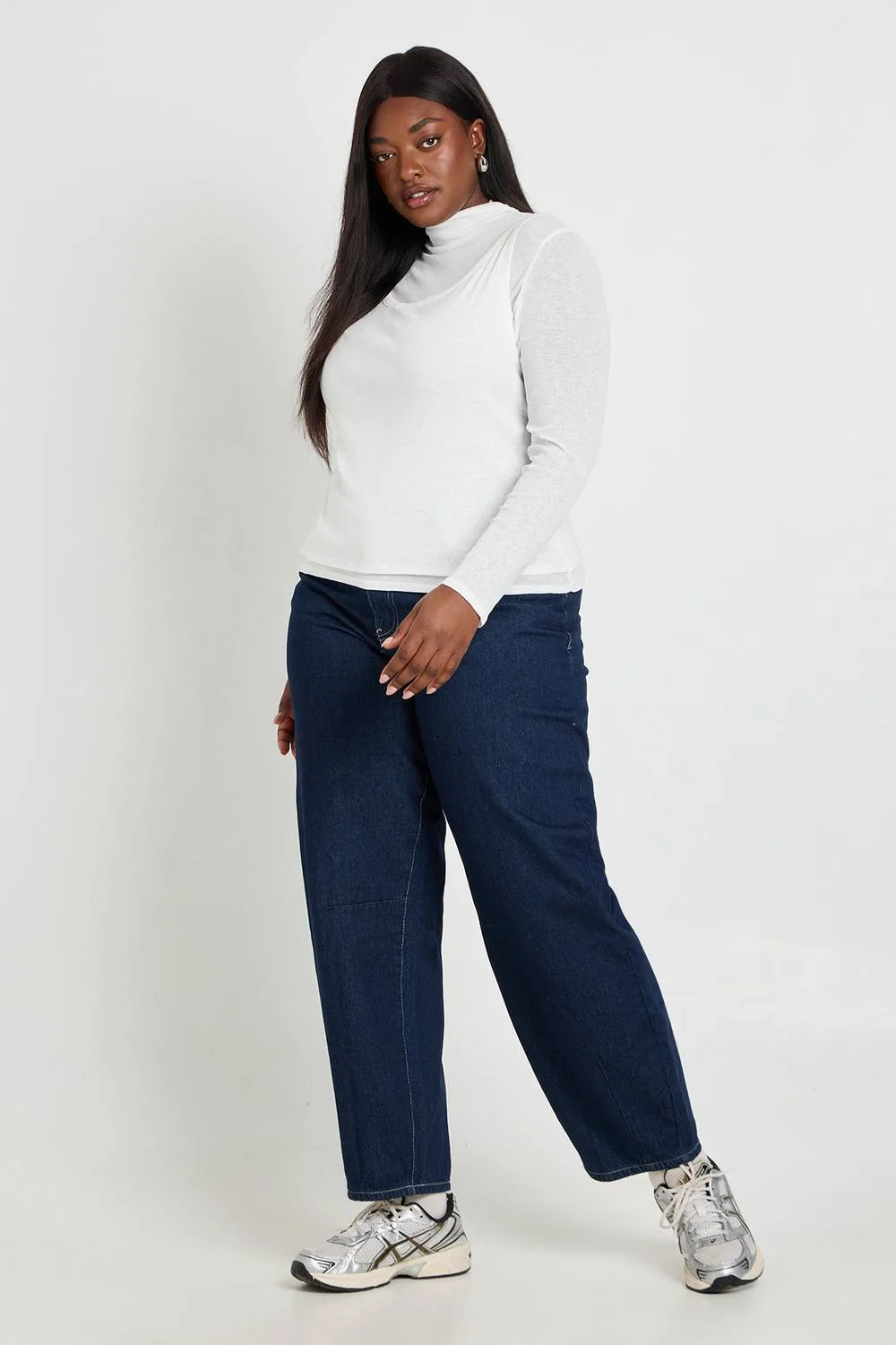 Barrel Fit Jean by boohoo