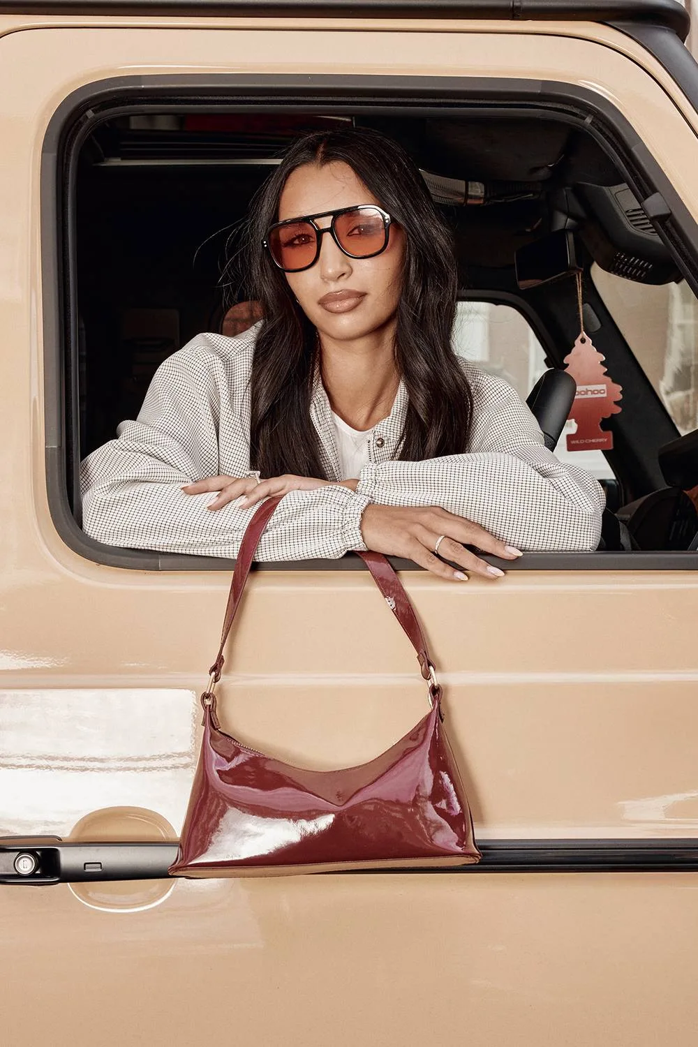 Vinyl Shoulder Bag by boohoo