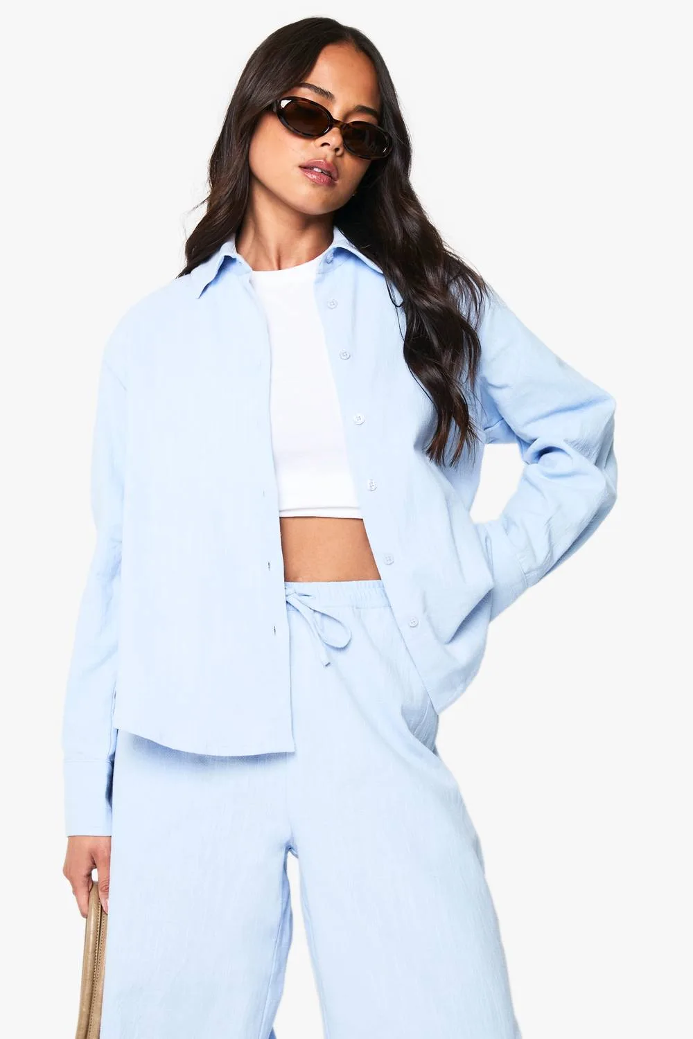 Linen Look Oversized Shirt