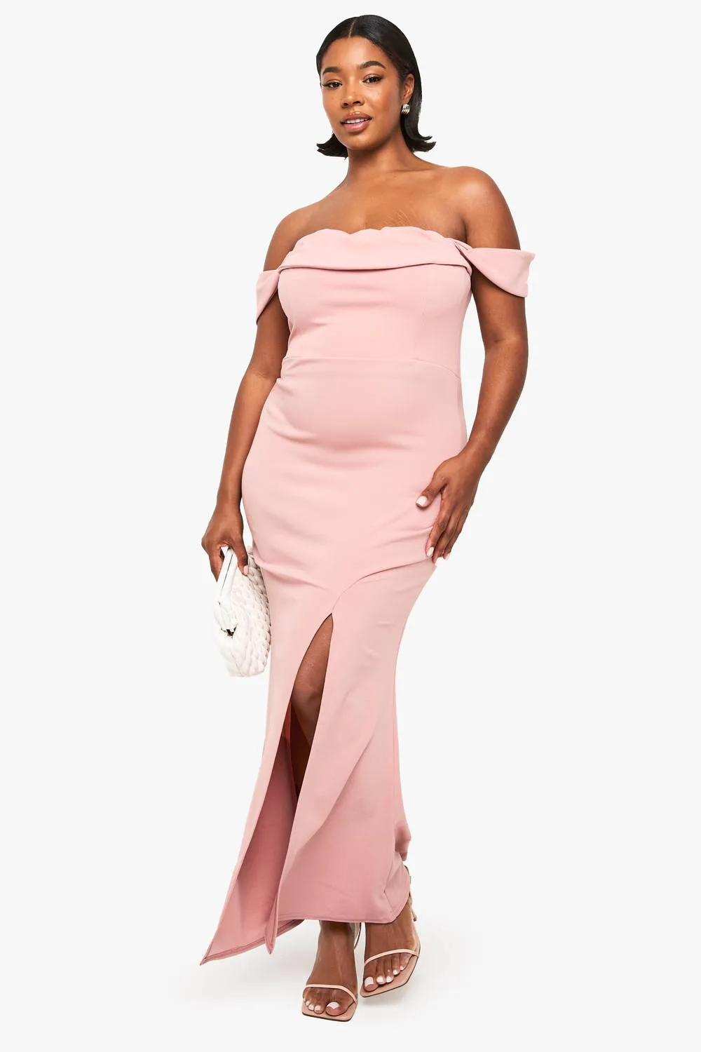 Bardot Ruched Wrap Maxi Dress