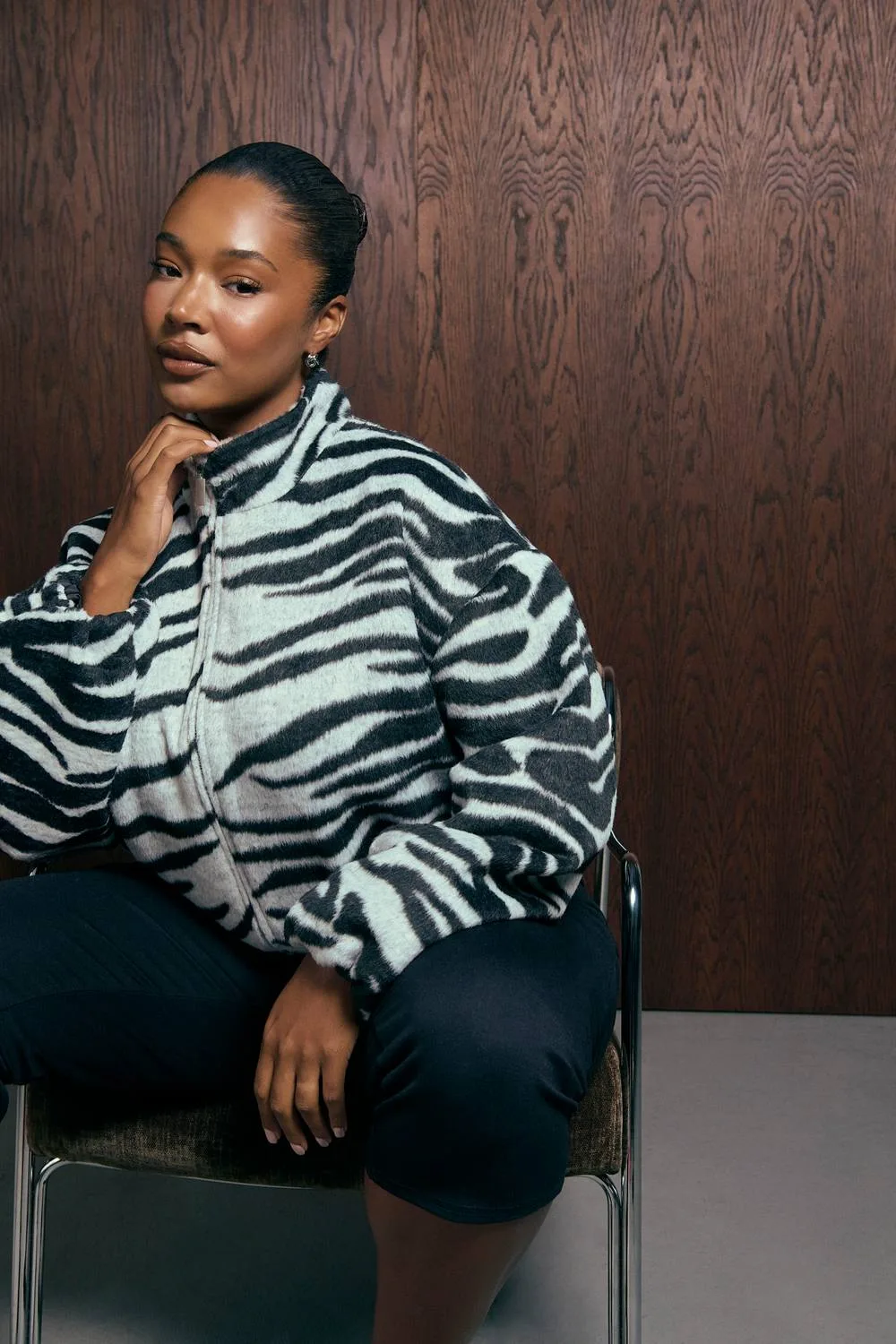 Wool Look Bomber Jacket by boohoo