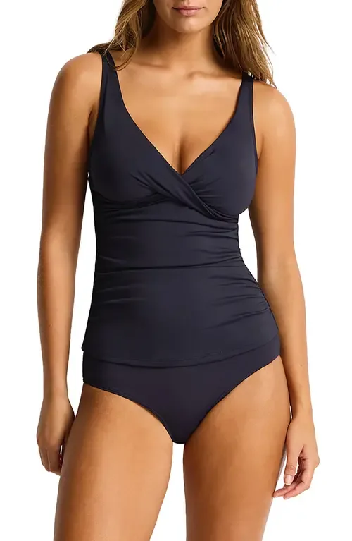 Cross Front Tankini Top by Sea Level