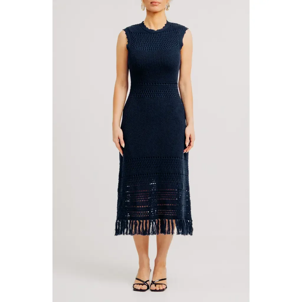 Colette Open Stitch Cotton & Cashmere Sweater Dress by Torn by Ronny Kobo