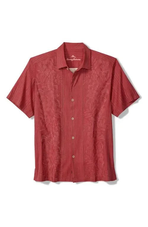 Maui Border Short Sleeve Silk Button-Up Shirt by Tommy Bahama
