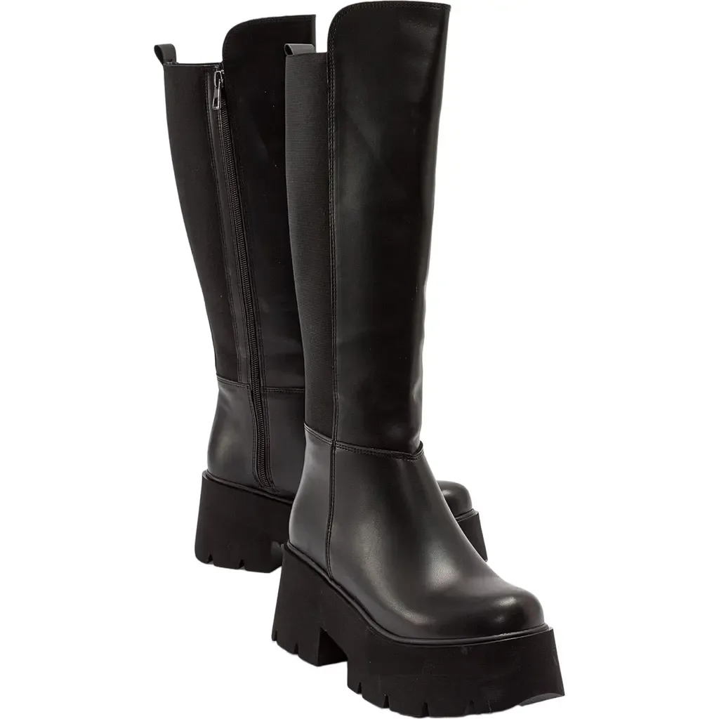 Solo Platform Boot in Faux Leather by Prologue Shoes