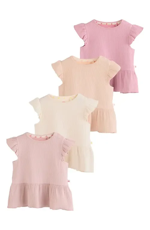 4-Pack Stretch Cotton Peplum T-Shirts by NEXT