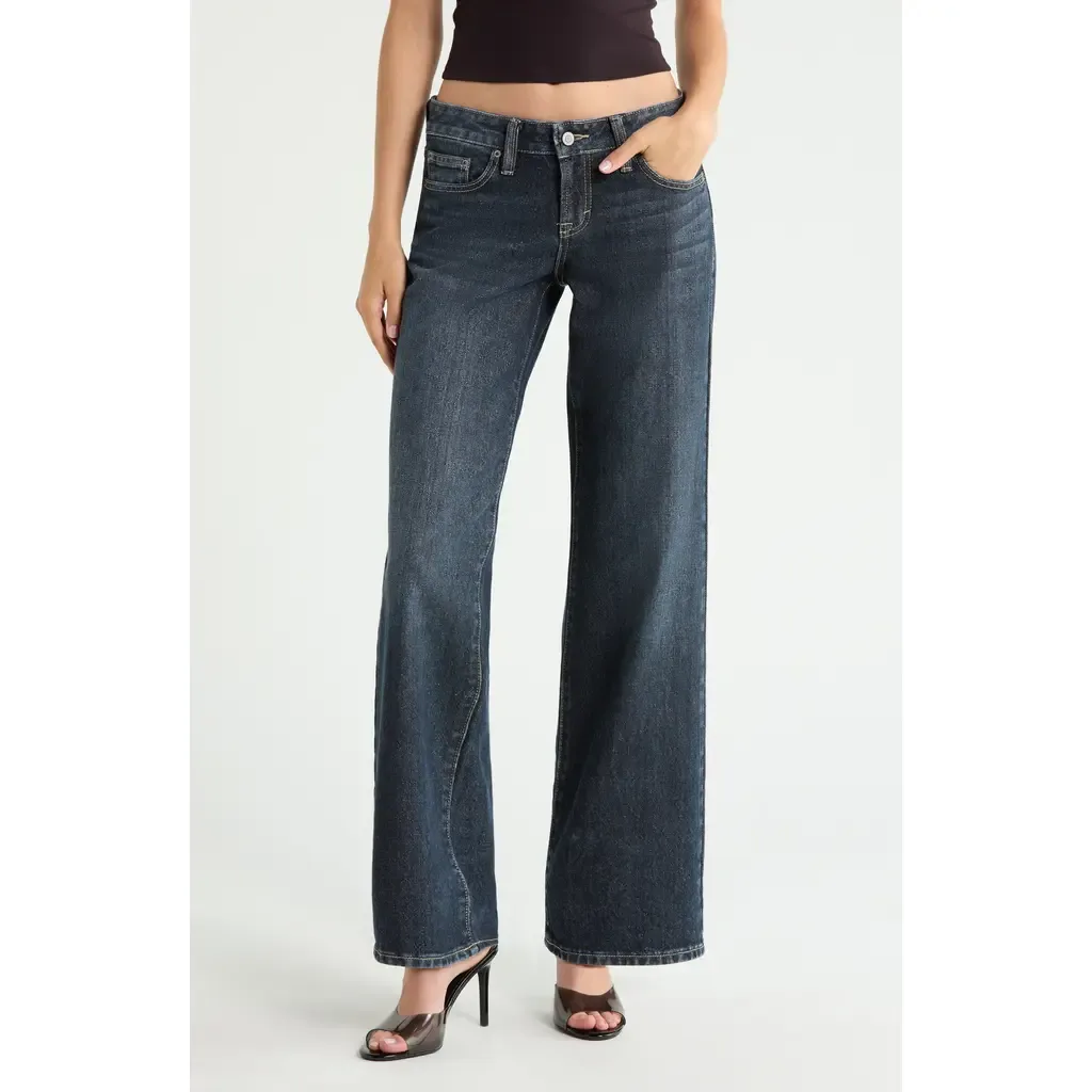 Zoe Low Rise Wide Leg Sparkly Jeans by PacSun