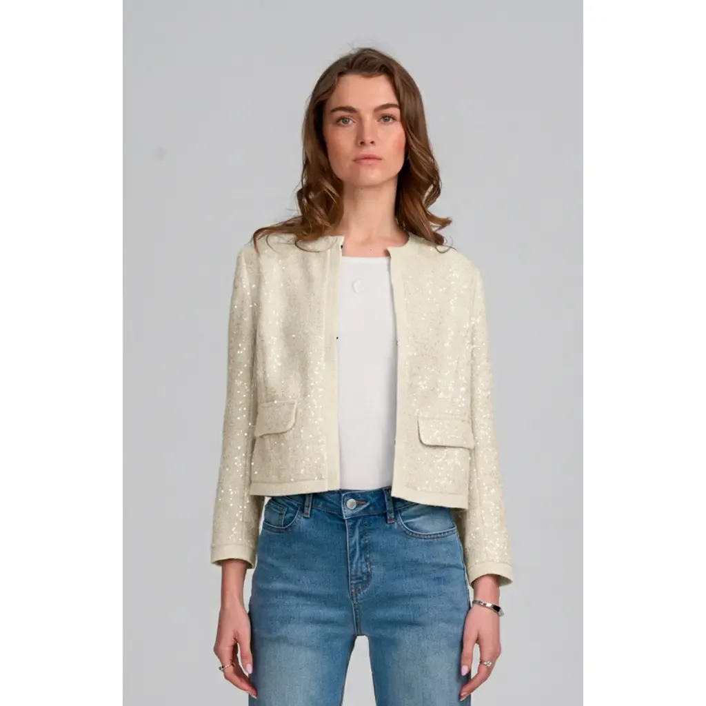 Sequin Jacket by ELLE Collection