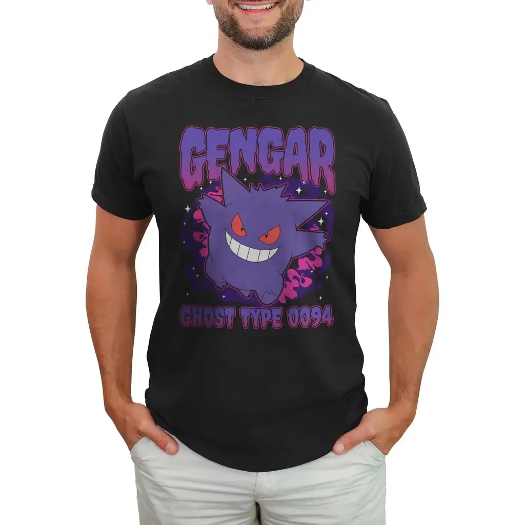 Gengar Ghost Type 0094 Short Sleeve Graphic T-Shirt by POKEMON