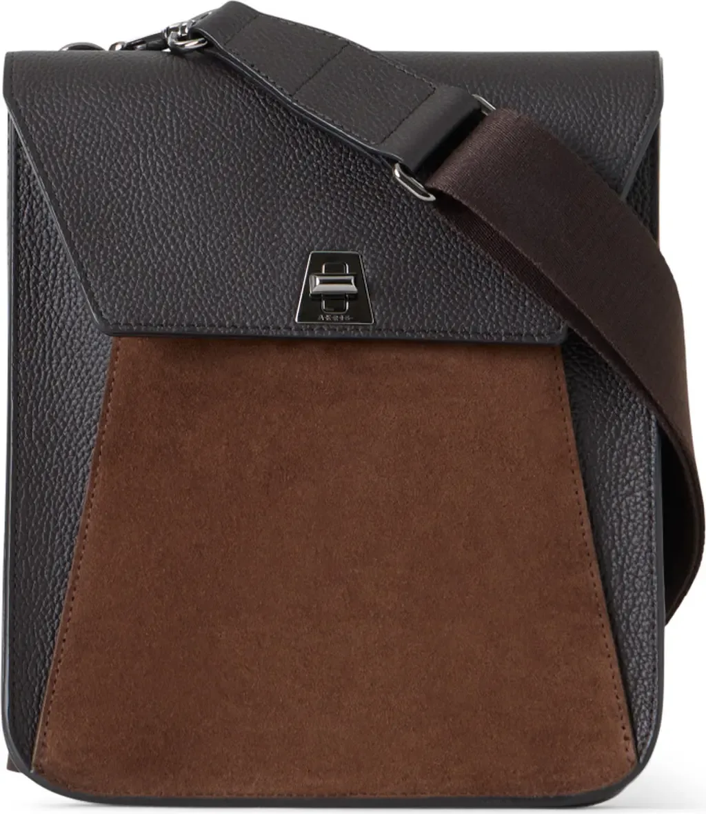 Little Anouk Leather & Suede Messenger Bag by Akris