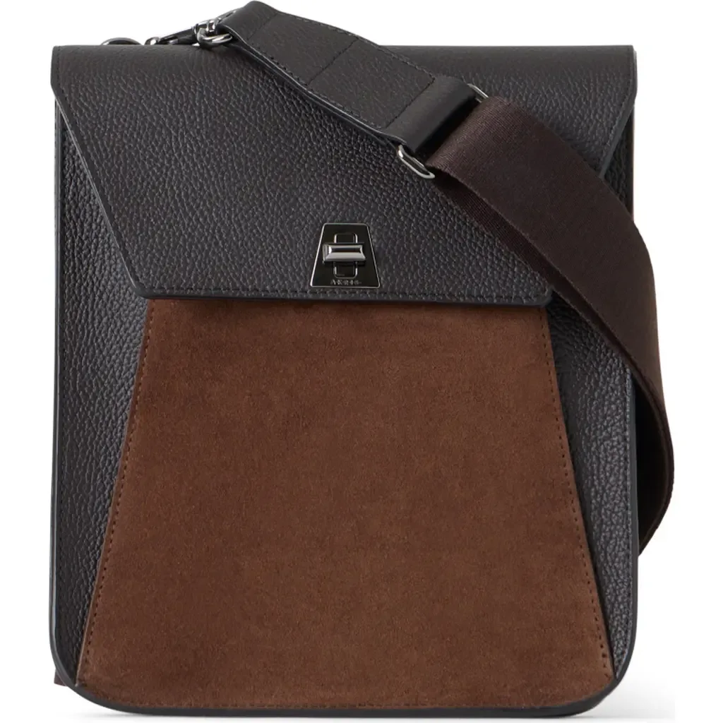 Little Anouk Leather & Suede Messenger Bag by Akris