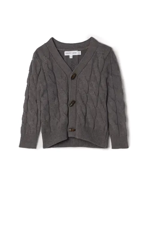 Cable Knit Cardigan Sweater by Charlotte & George