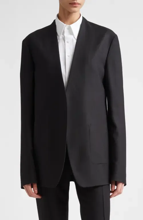 Minimal Virgin Wool Blazer by Maison Margiela