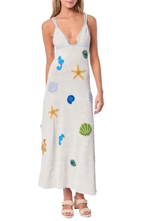 Carolina Appliqué Cover-Up Dress by Capittana