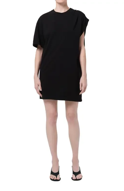 Roma Asymmetric Sleeve Organic Cotton Dress by AGOLDE