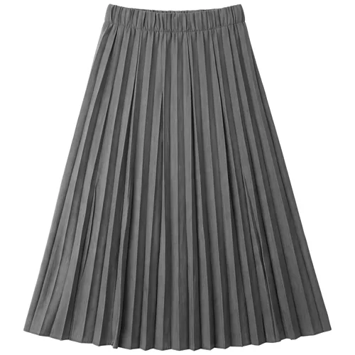 Crinkle Pleated Elastic Waist Merrow Edge Skirt by Aspect