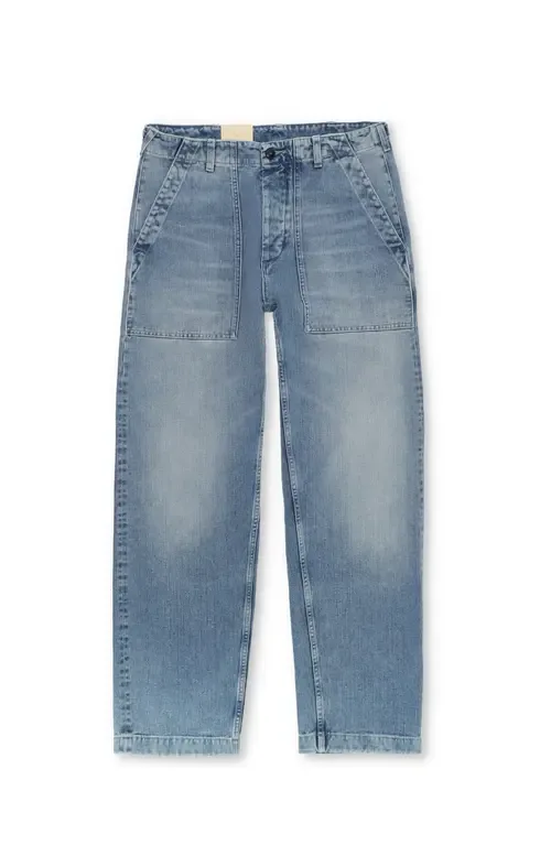 Bleach Wash Denim Pants by Fortela