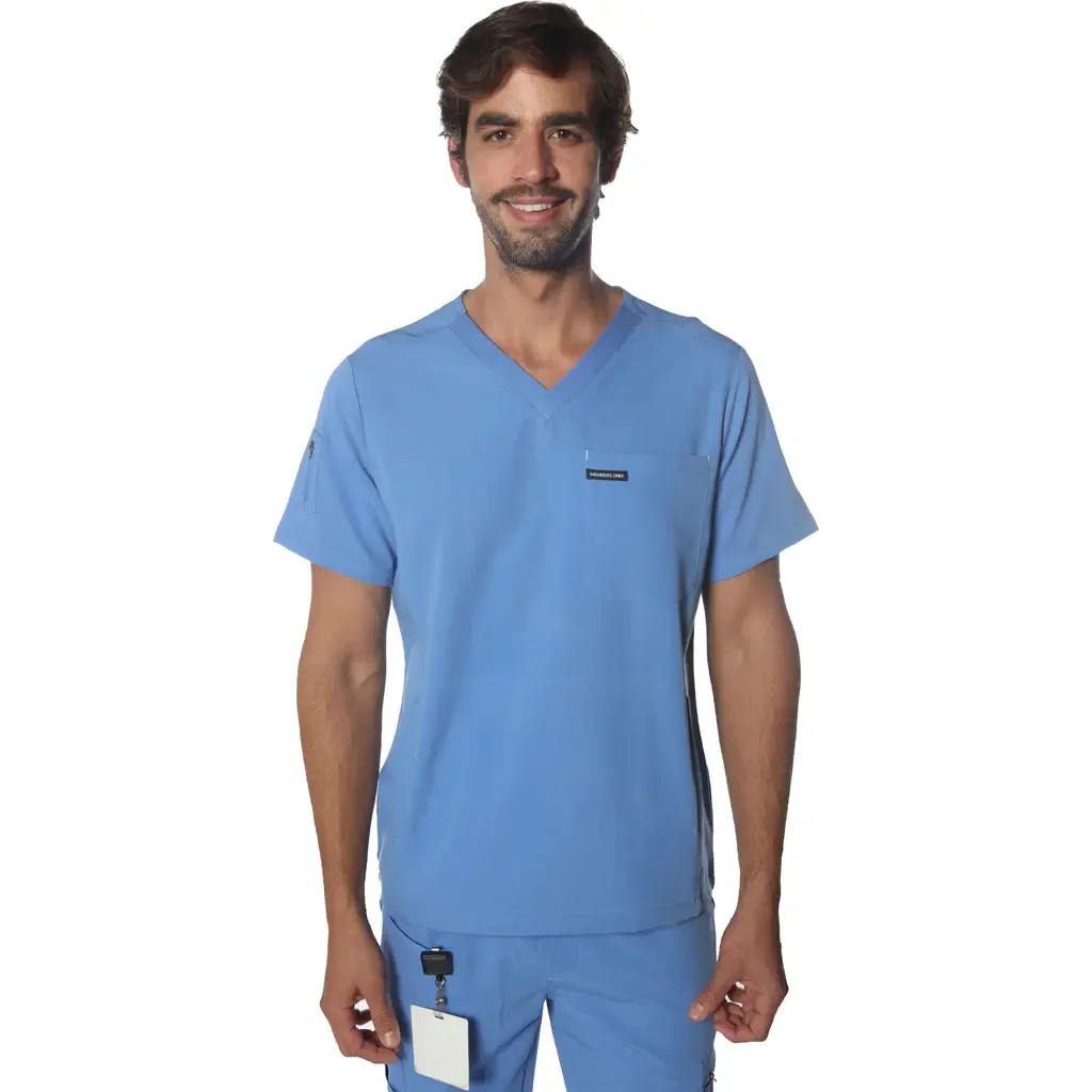 Manchester 3-Pocket Scrub Top by Members Only