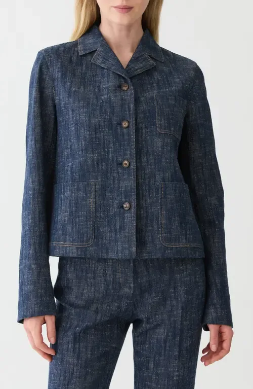 Patch Pocket Cotton & Linen Jacket by Lafayette 148 New York