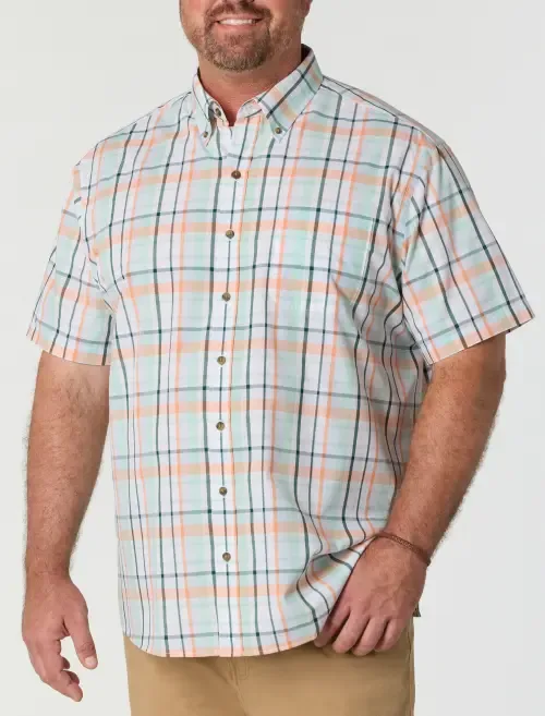 Easy-Care Large Plaid Sport Shirt V8