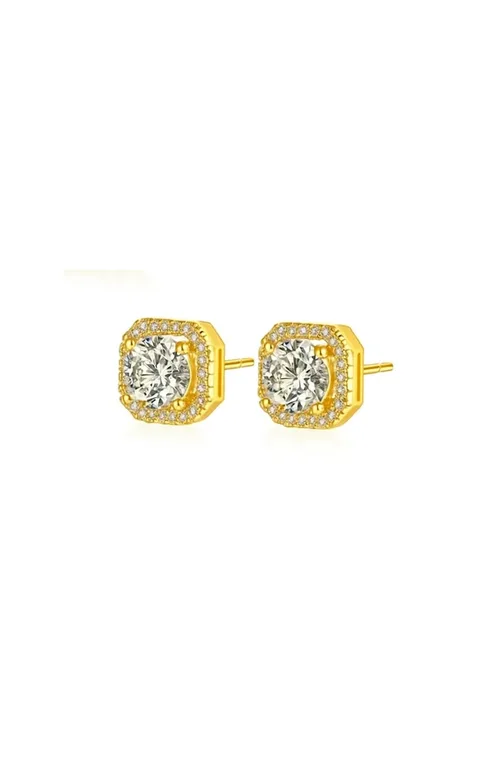 Serena Halo Stud Earrings by DLORIA