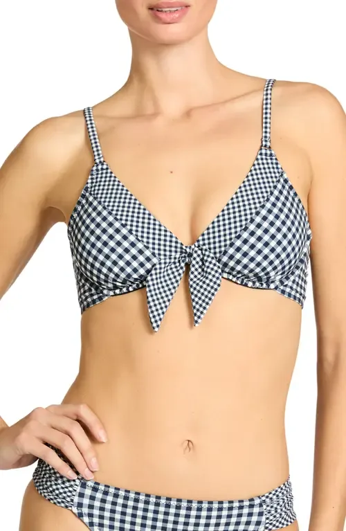 Brigitte Tie Front Underwire Bikini Top by Robin Piccone