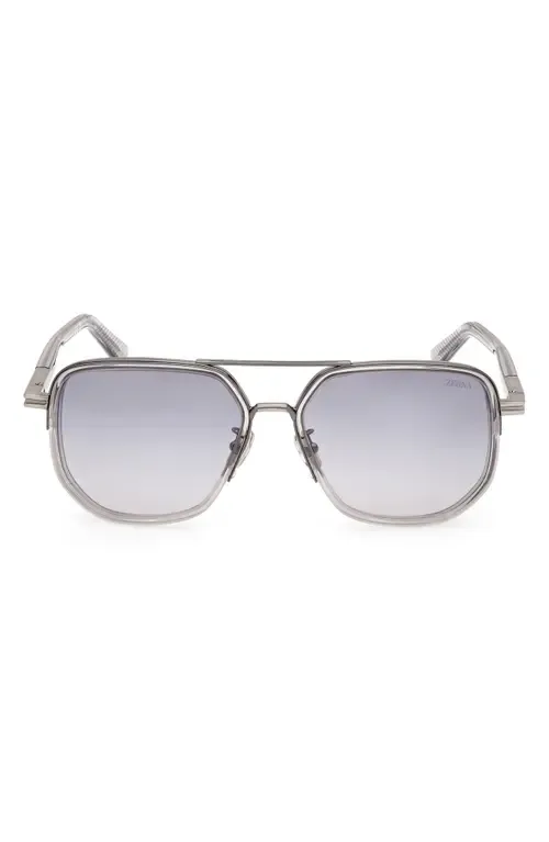 56mm Navigator Polarized Sunglasses by ZEGNA