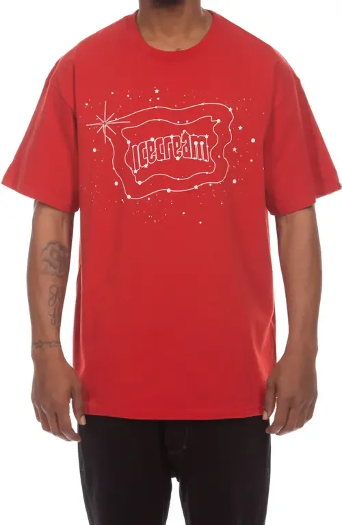 Star Gazing Cotton Graphic T-Shirt by ICECREAM